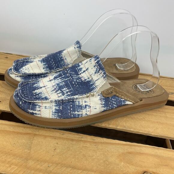 Sanuk We Got Your Back ST Surfrider Ocean Wave Flat Mules size 9 - Picture 1 of 13